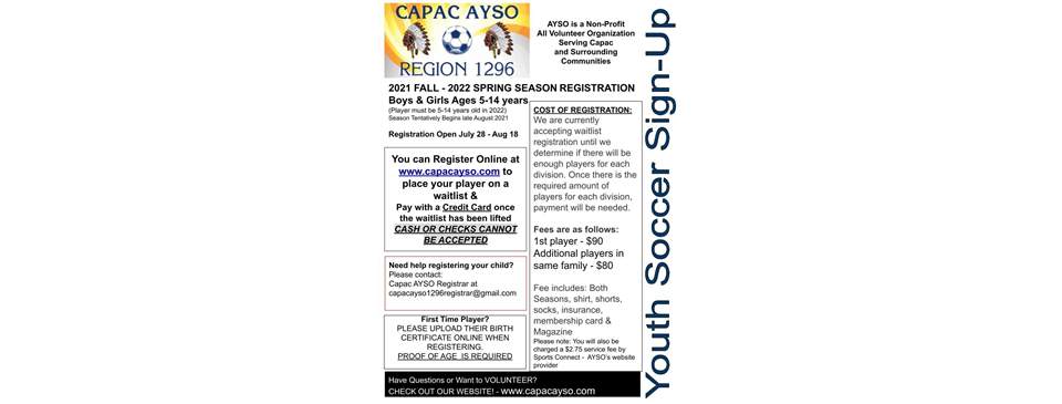 FALL 2021/SPRING 2022 REGISTRATION BEGINS 7/28/21